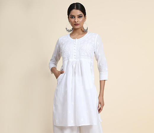 HOUSE OF KARI Chikankari Tunic