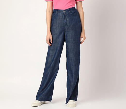 Pure Tencel Plain Relaxed Fit Trouser