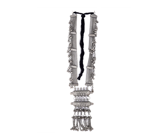 by Joker and Witch Anukriti Silver Oxidised Long Necklace