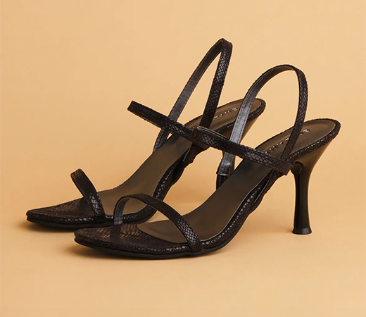 Black Animal Print Heels