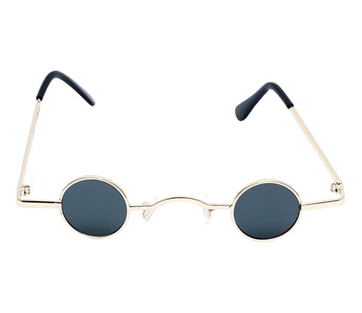 Grey Lense Gold Frame Metal Sunglasses 71_SILVER_GREY