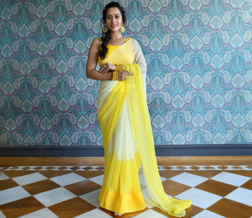 Cosmos Chiffon Saree