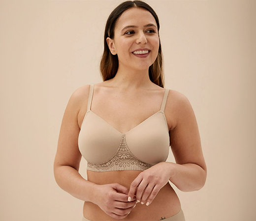 Body Soft Non Wired Post Surgery Bra - Nude
