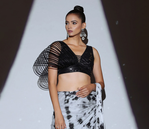 Black Impressions Net Blouse