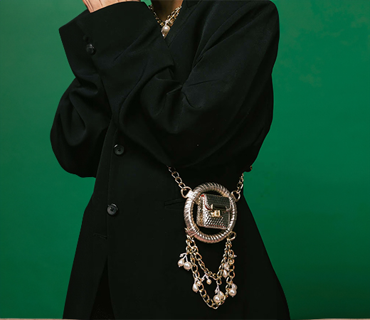 Navy Blue Embroidered Blouse