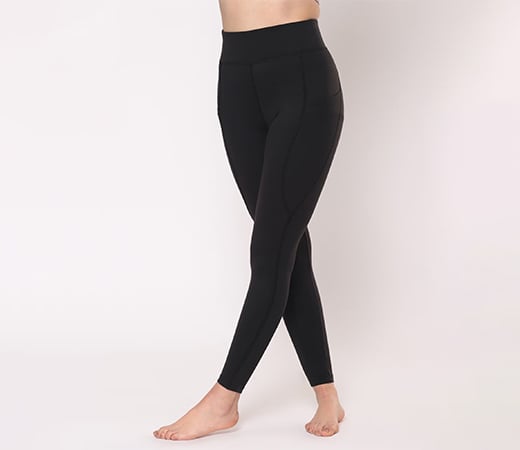 High Waisted Leggings in Second SKN Fabric With Pockets And Perfect Ankle Length For Gymming and Training