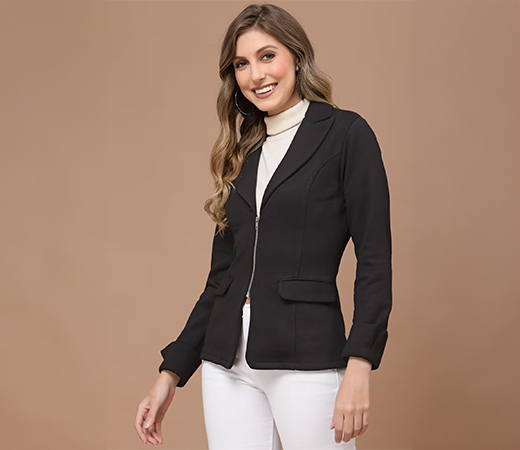 Black Single Breasted Blazer