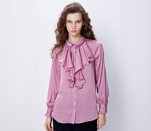Pink Work Ruffled Shirt