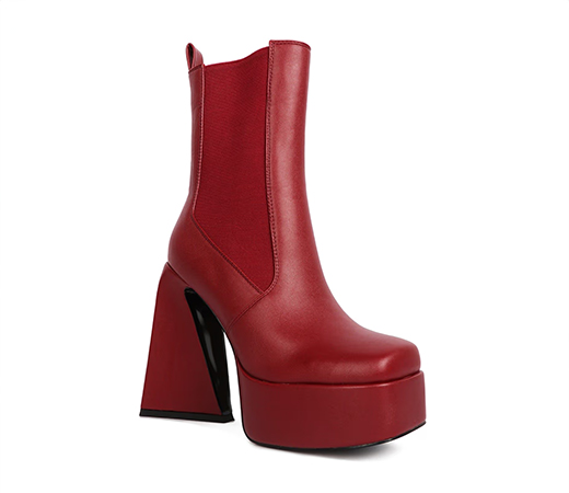 Solid Burgundy Chelsea Boots