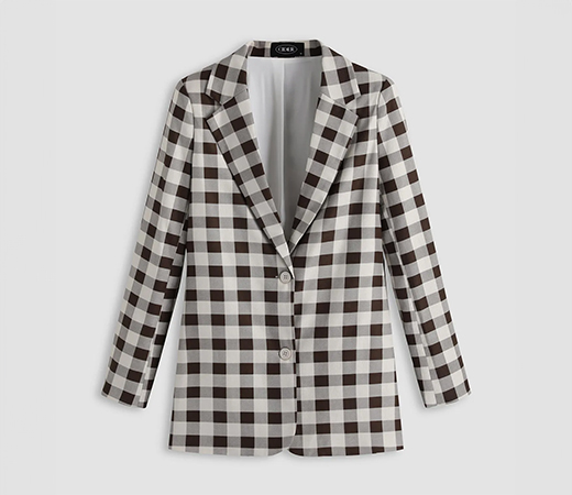 Checkered Casual Blazer