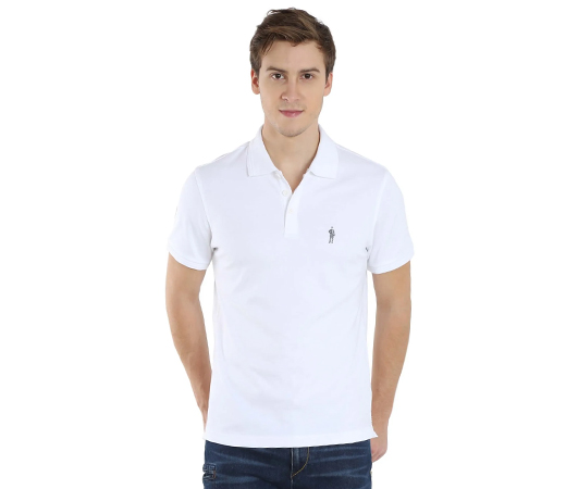 White Solid Polo T-Shirt