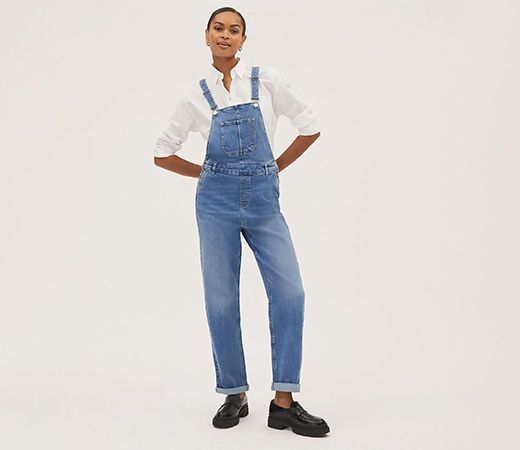 Blue Denim Utility Pocket Dungaree