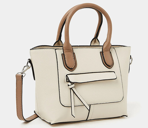 Front Pocket Satchel Bag with Detachable Strap
