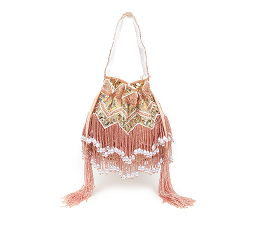 Pink Tassel Potli Bag
