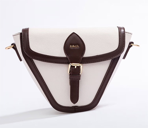 Luna Classy White and Dark Brown Crossbody