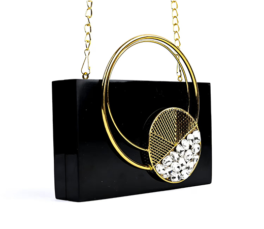 Black Luxury Embellished Clutch