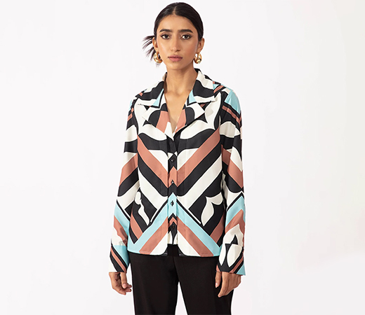 Blue Graphic Oversized T-Shirt