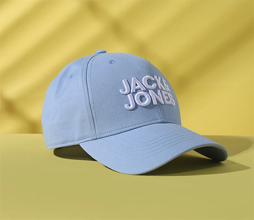 Blue Logo Print Baseball Cap