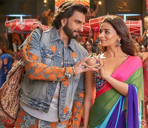 Ranveer Singh in a patchwork denim jacket