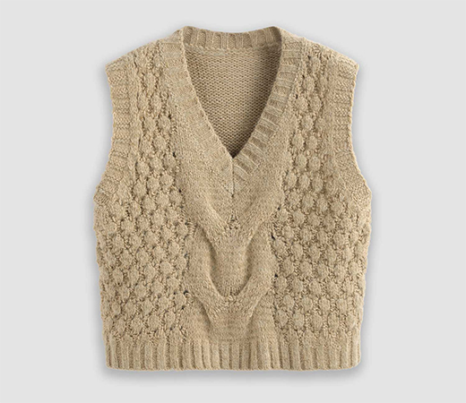 Solid Texture Sweater Vest