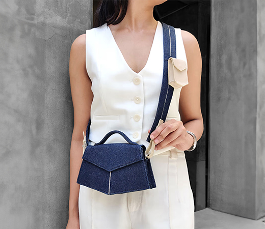 Kendal Denim Navy Blue Sling Bag