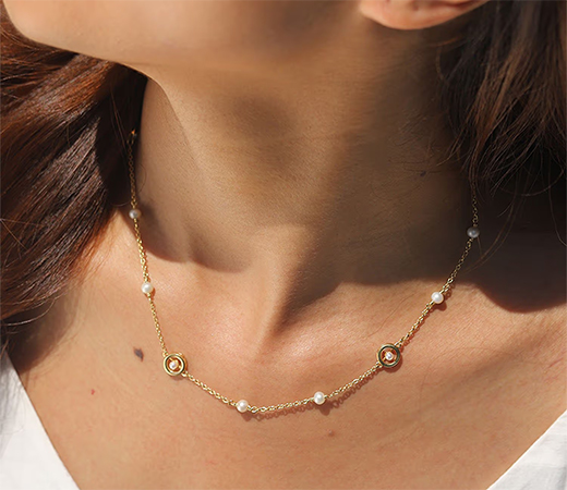 Gold plated necklace