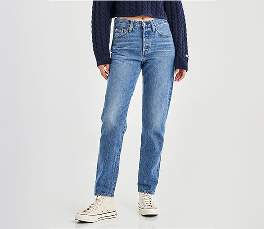 Women High Rise 501 Regular Fit Jeans