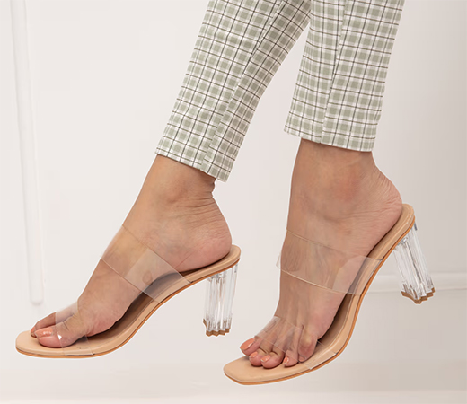 RSVP by Nykaa Fashion High heels with transparent straps