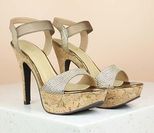 Inc.5 Embellished Gold Stilettos