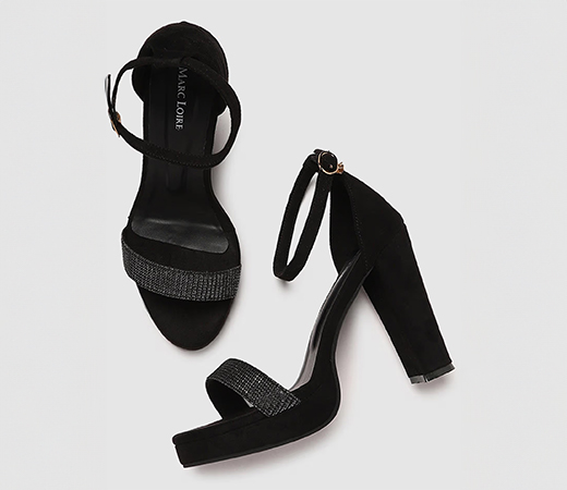 Marc Loire Embellished Platform Block Heels