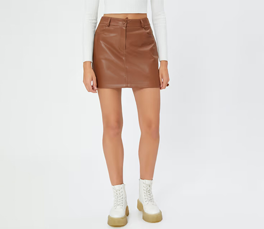 Leather Look Skirt