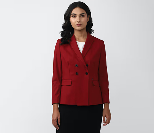Van Heusen Solid Red Blazer