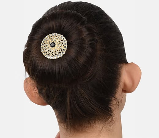 Zaveri Pearls Kundan Hair Brooch Pin