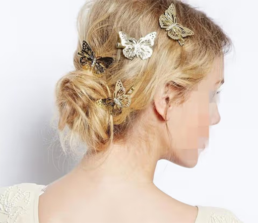 Fabula Gold Tone Butterfly Hairpin