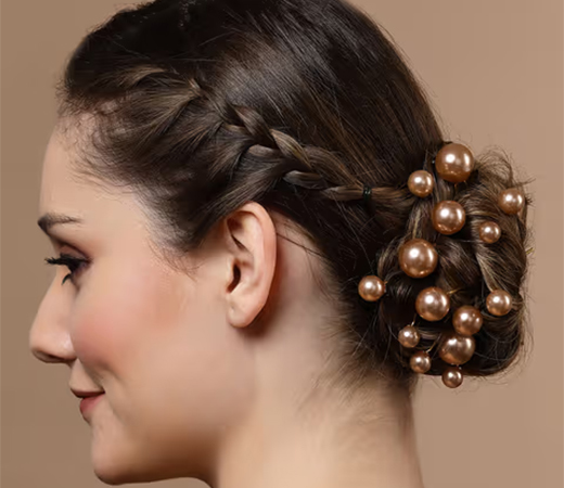 PANASH Gold-Plated Embellished U Pins