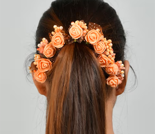 Silvermerc Designs Orange Flower U pin