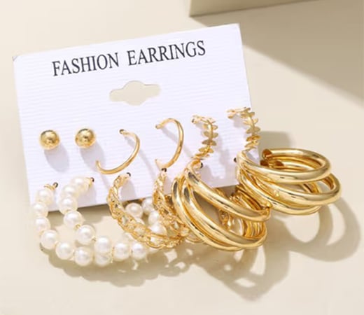 Jewels Galaxy Set of 6 Earrings