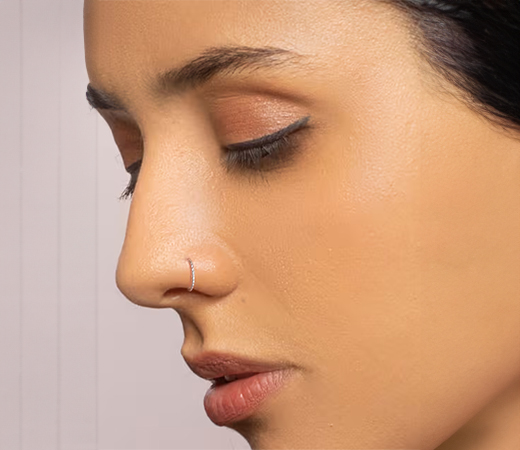 GIVA 925 Oxidised Silver Hoop Nose Ring 