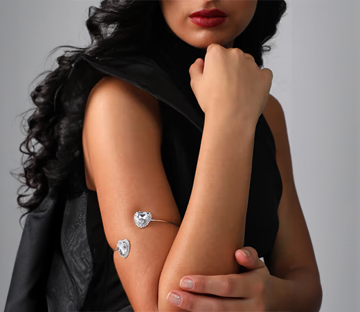 Sohi Silver Plated Party Armlet 