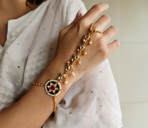 Azai by Nykaa Fashion Gold Tone Haath Phool