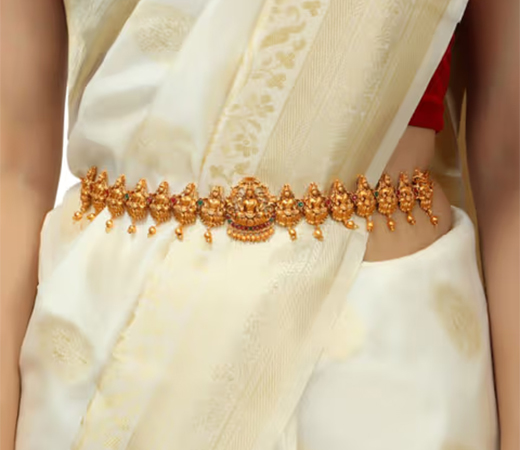 Accessher Gold Plated Temple Jewellery Bridal Kamarbandh