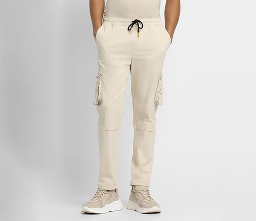 Forever 21 Solid off-white cargos