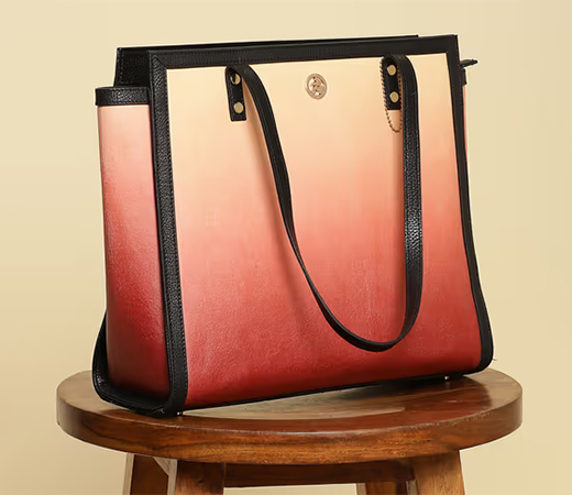 Label Ritu Kumar Red Dusk & Dawn Shoulder Bag