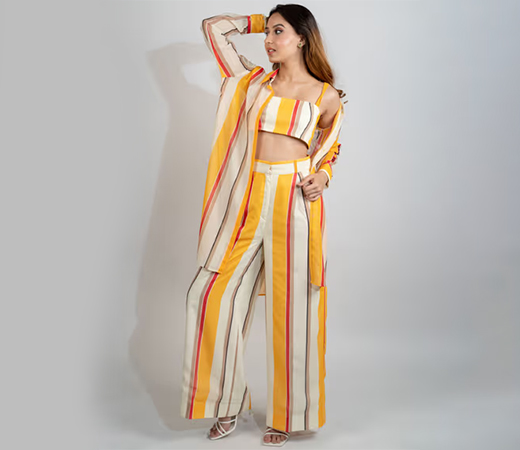 Poppi Coloured Striped Gia Co-ord