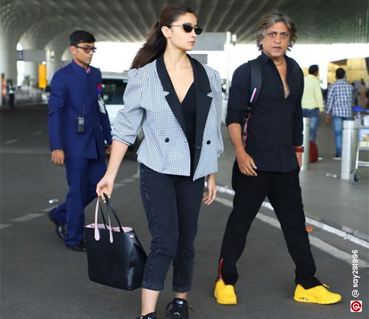 Black and white blazer