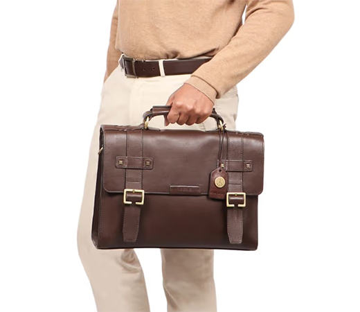 Hidesign Brown mens messenger bag