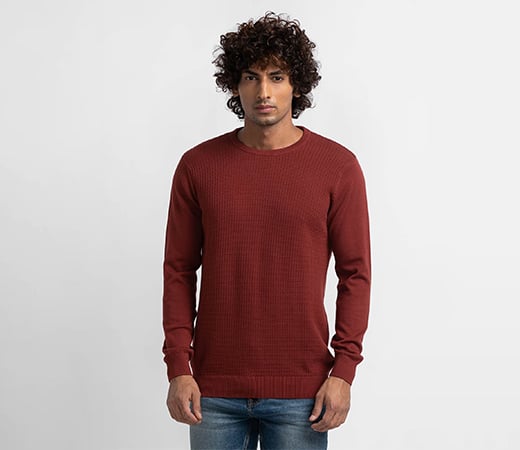 Spykar Brick red sweater 