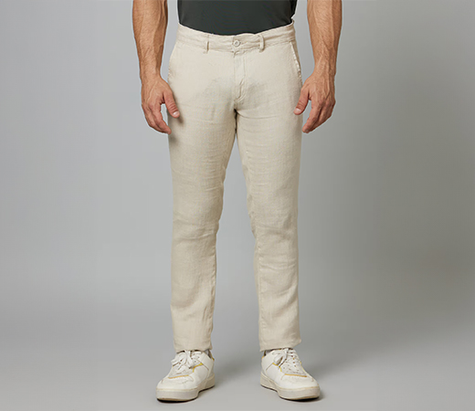 CELIO Beige linen trouser