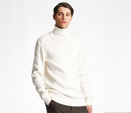 Bruun & Stengade White turtleneck sweater 