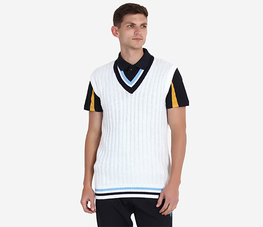 Joe Hazel Ivory tennis sweater